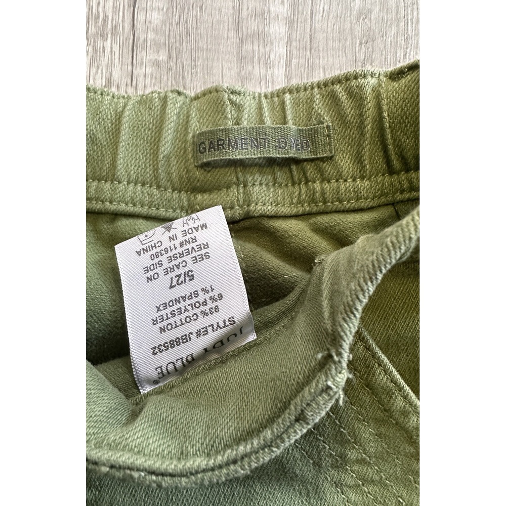 Judy Blue Womens Noel Drawstring Army Green Olive Green Pants Size 5/27 **FLAW** - Picture 7 of 16